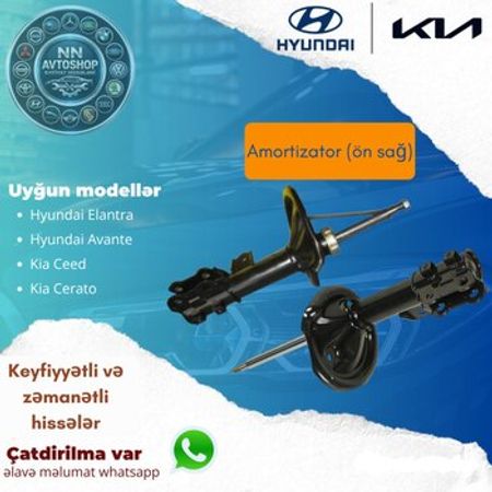 Hyundai Elantra və Kia Ceed ön amortizatoru – Ehtiyat hissələri – ucuztap.az