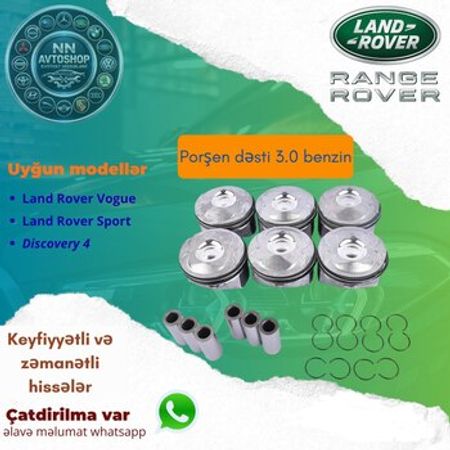 Range Rover 2013-2017 3.0 benzin komplekt porşeni – Bakı – ucuztap.az