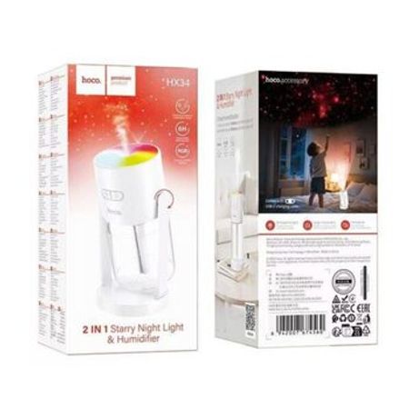 Hoco HX34 Hava Nəmləndirici + RGB gecə Lampası – Bakı – ucuztap.az