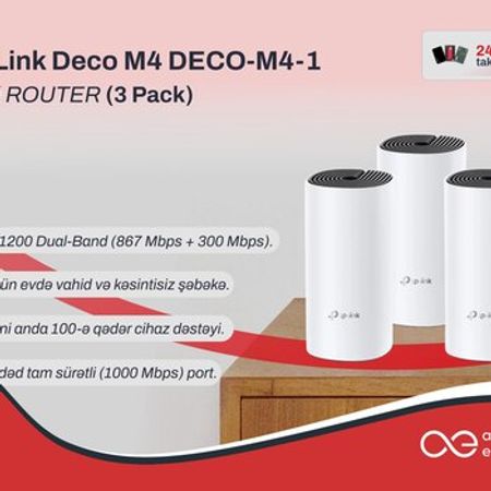 Mesh Wi-Fi Sistemi TP-Link Deco M4 3-Pack – Şəbəkə avadanlıqları – ucuztap.az