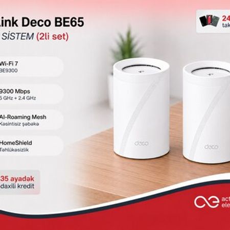 Mesh Wi-Fi Sistemi TP-Link Deco BE65 Wi-Fi 7 BE11000 (2-Pack) – Şəbəkə avadanlıqları – ucuztap.az