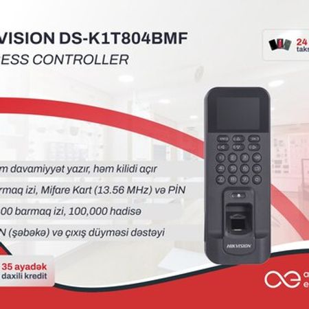 Biometrik girişə nəzarət terminalı Hikvision DS-K1T804BMF – Təhlükəsizlik avadanlığı – ucuztap.az