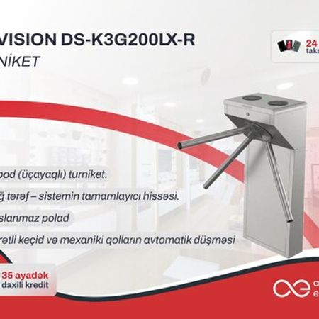 Turniket Hikvision DS-K3G200LX-R – Bakı – ucuztap.az