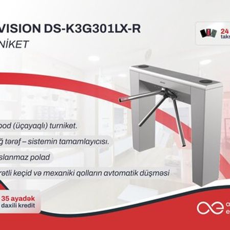 Turniket Hikvision DS-K3G301LX-R – Bakı – ucuztap.az