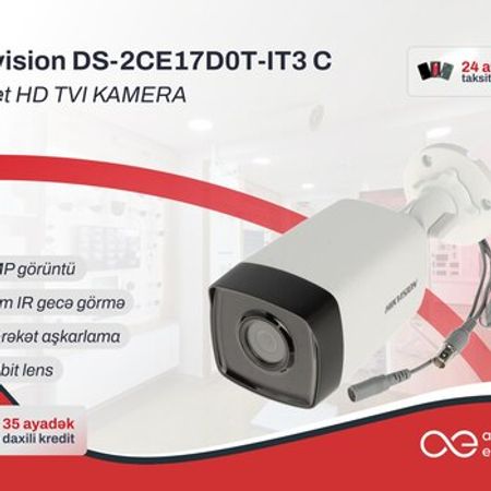 Təhlükəsizlik kamerası Hikvision DS-2CE17D0T-IT3(C) – Bakı – ucuztap.az