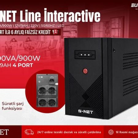 UPS S-NET Line interactive 1500VA/900W – Kompüter aksesuarları – ucuztap.az