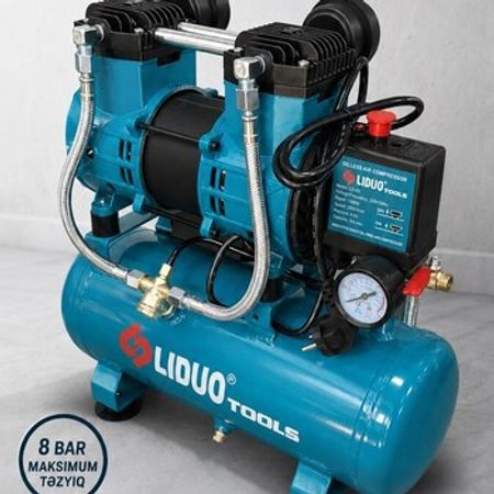LIDUO TOOLS 9L Səssiz Hava Kompressoru – 550W | 8 – Bakı – ucuztap.az