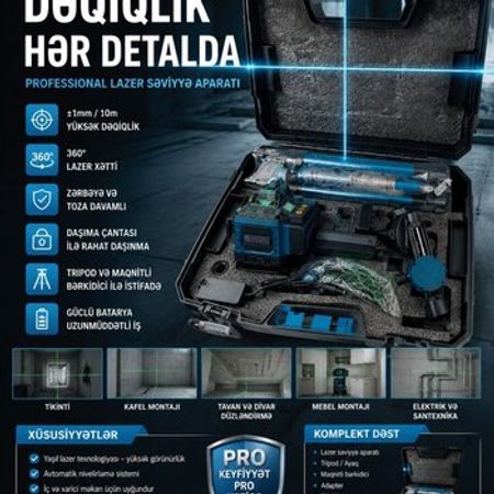 BOSCH Professional 360° yaşıl lazer səviyyə aparatı – Bakı – ucuztap.az