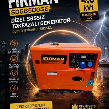 Generator Firman SDG8500SE – Biznes üçün avadanlıq – ucuztap.az