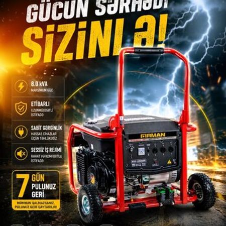 FIRMAN ECO 12900ES 8.0 kVA Yanacaq Generatoru – Biznes üçün avadanlıq – ucuztap.az