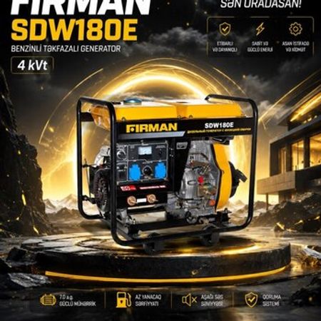 FIRMAN SDW180E benzinli təkfazalı generator – Bakı – ucuztap.az