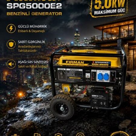 FIRMAN SPG5000E2 benzin generatoru – Bakı – ucuztap.az