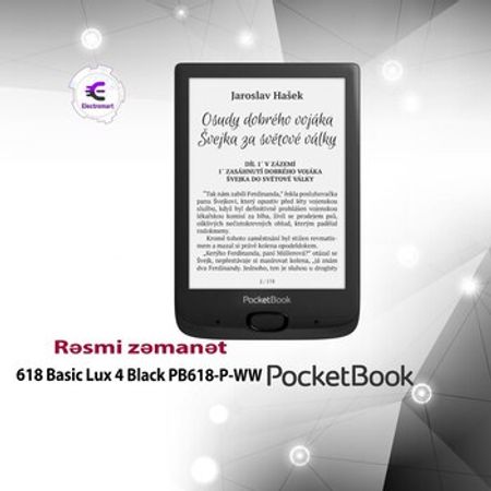 PocketBook 618 Basic Lux 4 Black PB618-P-WW elektron kitab oxuyucuları – Planşet və elektron kitablar – ucuztap.az