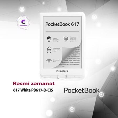 PocketBook 617 White PB617-D-CIS elektron kitab oxuyucu – Planşet və elektron kitablar – ucuztap.az