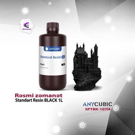 Anycubic Standart Resin BLACK 1L SPTBK-107H – Biznes üçün avadanlıq – ucuztap.az