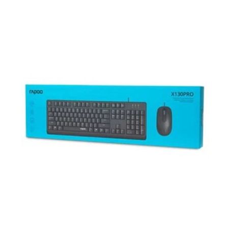 Rapoo X130Pro Wired Optical Mouse - Keyboard Combo - Black – Bakı – ucuztap.az