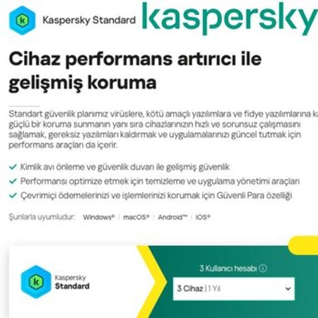 Proqram Kaspersky Standart 3 cıhaz 1 il – Bakı – ucuztap.az