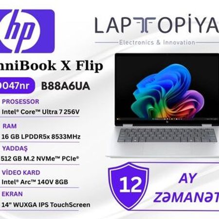 HP OmniBook X Flip 2-in-1 Laptop Next Gen AI 14-fm0047nr B88A6UA – Noutbuklar və Netbuklar – ucuztap.az