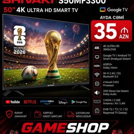 Televizor Shivaki S50MF3300 Smart TV – Bakı – ucuztap.az