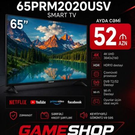 Televizor PREMIER SMART 65PRM2020USV – Bakı – ucuztap.az