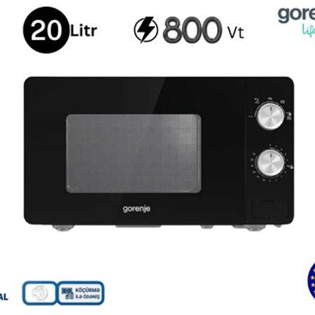Mikrodalğalı soba Gorenje MO20E1B – Plitələr – ucuztap.az