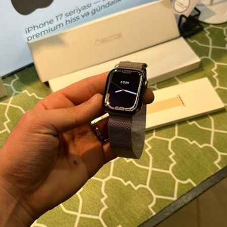 Apple Watch Series 8 Steel Gold 45mm – Bakı – ucuztap.az