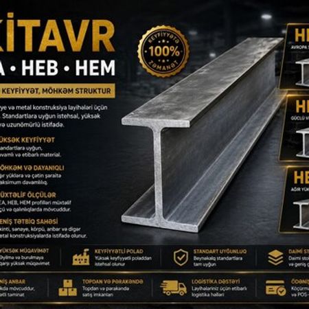 Polad ikitavr (HEA, HEB, HEM, IPE) – Bakı – ucuztap.az