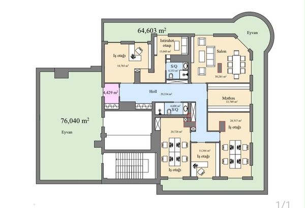 5 Otaqlı mənzil, 344 m², 7 mkr, Bakı – Mənzillər – ucuztap.az