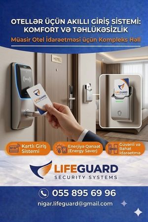 Otel Kart-Kilid və Enerji İdarəetmə Sistemi – Təhlükəsizlik sistemlərinin qurulması – ucuztap.az
