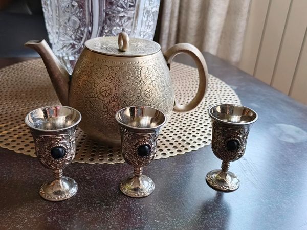 Ağır çaynik və şərab dəsti – Vintage, dekor və kolleksiya üçün – Qab-qacaq və mətbəx ləvazimatları – ucuztap.az