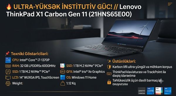Premium Biznes Klas: Lenovo ThinkPad X1 Carbon (32 GB RAM / TouchSc – Xətai r. – ucuztap.az