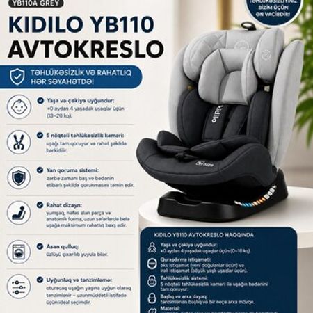 Avtokreslo Kidilo YB 110A – Avtomobil oturacaqları – ucuztap.az