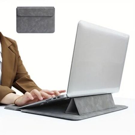 Noutbuk üçün çexol-dayaq, dəri, boz, 35.81x39.12 sm – Noutbuklar və Netbuklar – ucuztap.az