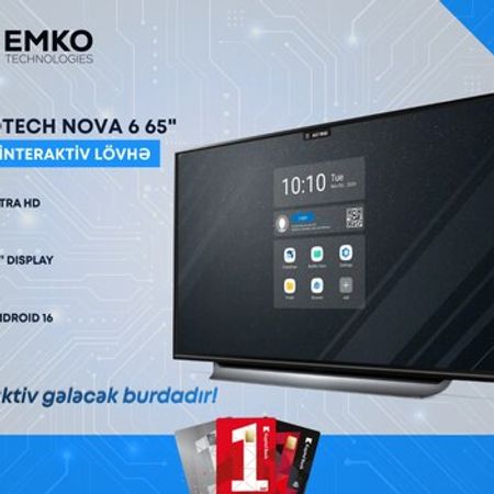 Nova 6 65 Interaktiv ekran EmkoTech Android 16 8GB/128 GB – Masaüstü kompüterlər – ucuztap.az