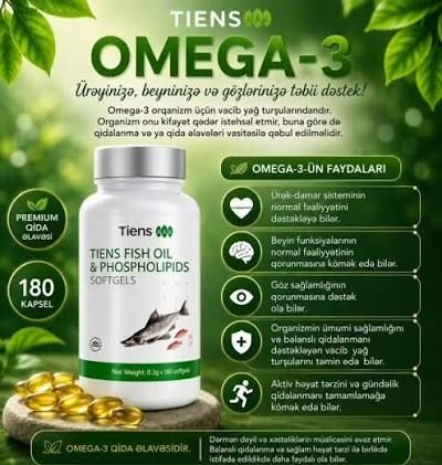 Omega 3-Təbii Balıq Yağı – Sağlamlıq və gözəllik – ucuztap.az