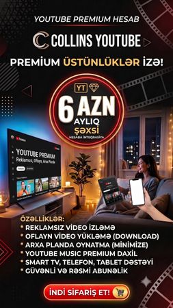 YouTube Premium (Şəxsi Hesabınıza Aktivasiya / 1 Aylıq) – Bakı – ucuztap.az
