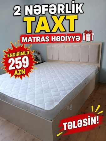 Taxt ikinəfərlik çarpayı – Mebel və interyer – ucuztap.az
