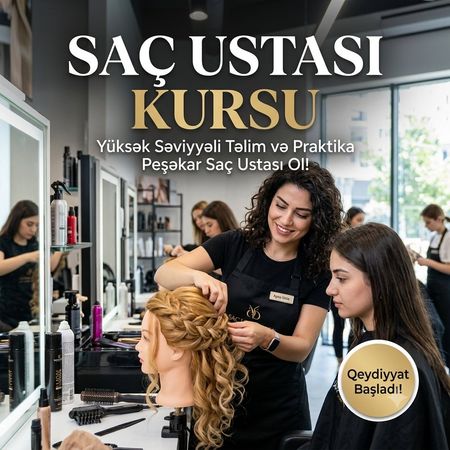 Saç ustası kursu – Hazırlıq kursları – ucuztap.az