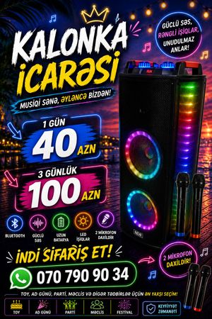 Kalonka icareye verilir – Avadanlığın icarəsi – ucuztap.az