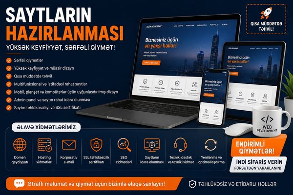 Saytların hazırlanması – IT, internet, telekom – ucuztap.az