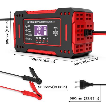 12V 6A Ağıllı Akkumulyator Şarj Cihazı – Avtomobil və Motosiklet üçün – Bakı – ucuztap.az