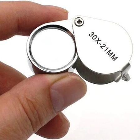 Qatlanan metal zərgərlik və saatçı lupası – MG55367 (30x21 mm) – Bakı – ucuztap.az