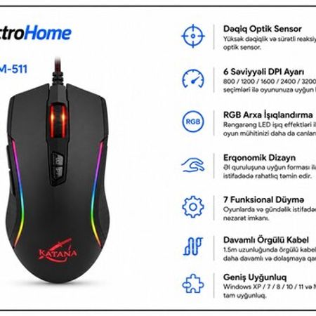 Kompüter siçanı KATANA GM-511 – Kompüter aksesuarları – ucuztap.az