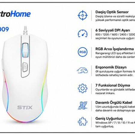 MAUS STIX GM-009 – Kompüter aksesuarları – ucuztap.az