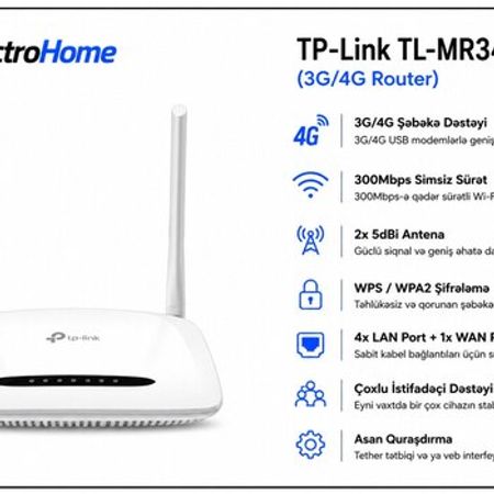 Modem TP-Link TL-MR3420 – Şəbəkə avadanlıqları – ucuztap.az