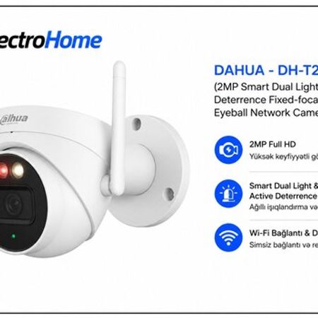 DAHUA DH-T2A-PV – Ağıllı Wi-Fi Təhlükəsizlik Kamerası – Təhlükəsizlik avadanlığı – ucuztap.az