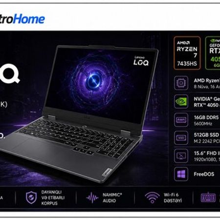 Notebok Lenovo LOQ 15ARP9 (83JC00LBRK) – Noutbuklar və Netbuklar – ucuztap.az