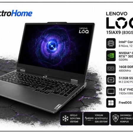 Noutbuk Lenovo LOQ 15IAX9 (83GS00R9RK) – Noutbuklar və Netbuklar – ucuztap.az