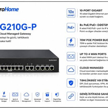 Reyee RG-EG210G-P – Biznes Şəbəkələri üçün Güclü Cloud Managed Gateway – Şəbəkə avadanlıqları – ucuztap.az