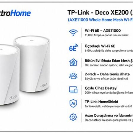 Modem TP-Link Deco XE200 2-Pack – Şəbəkə avadanlıqları – ucuztap.az
